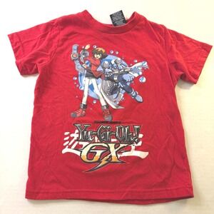 Yu-Gi-Oh GX Jaden Yuki Red Graphic Tee Kids Size 4 Shonen Jump Anime